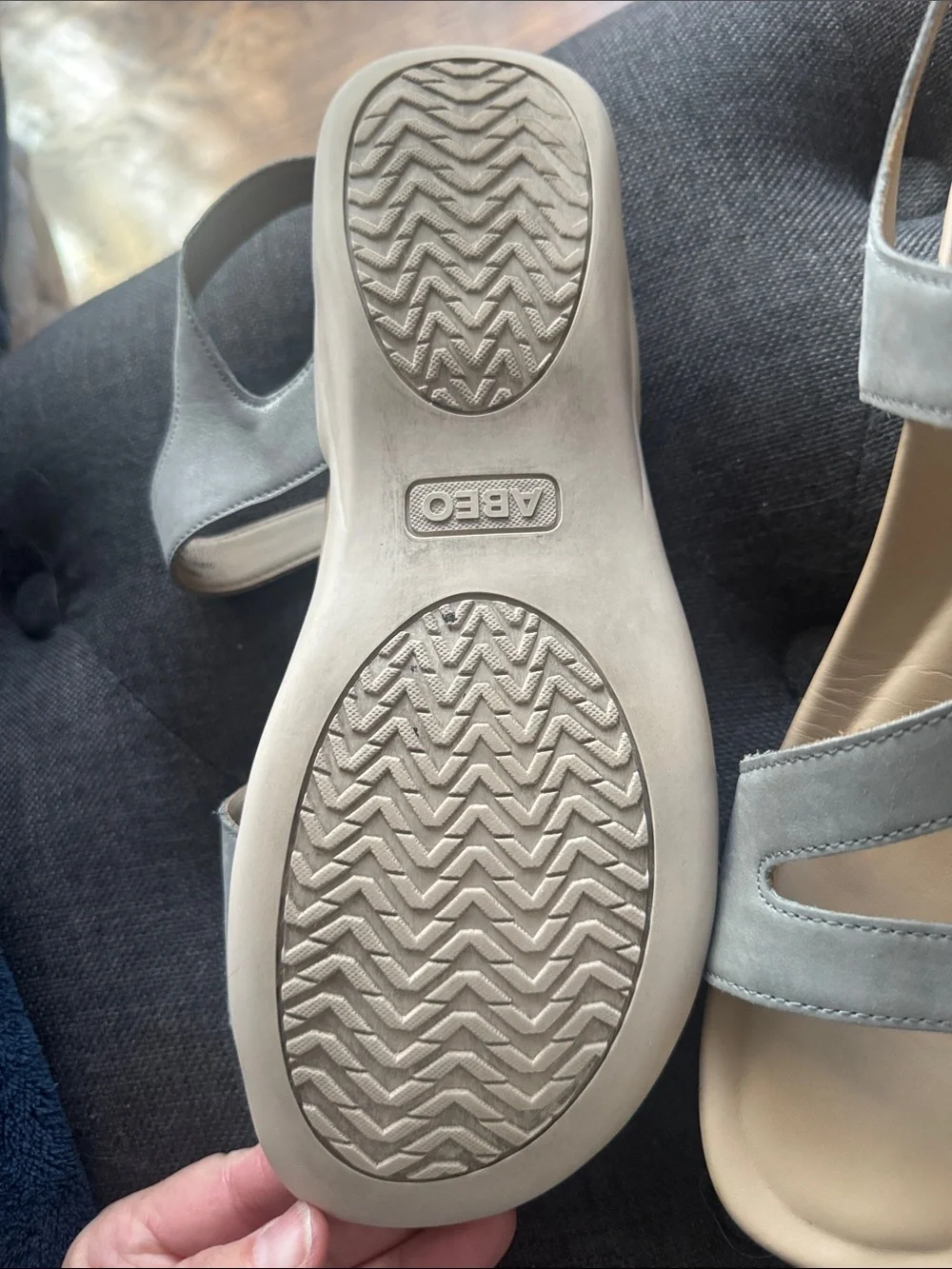 Abeo Oasis Cross sandal- ABEO Olivia 3100 women 10 light grey